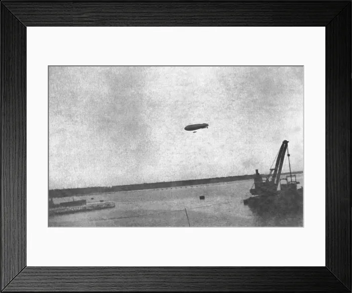 Framed Print : Airship Flying Framed Print : Airship Flying