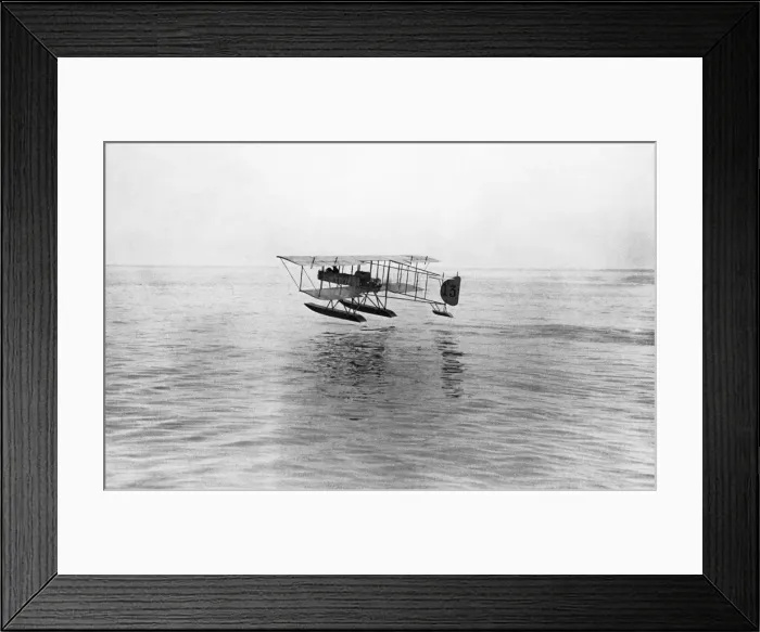 Framed Print : Morane-Soulnier Biplane Seaplane Taking-Off the Harbour ? Framed Print : Morane-Soulnier Biplane Seaplane Taking-Off the Harbour ?
