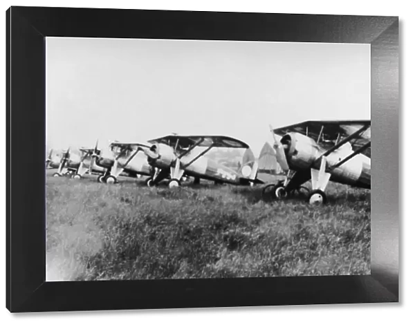 Row of Morane-Soulnier Ms-225 Fighter Parked