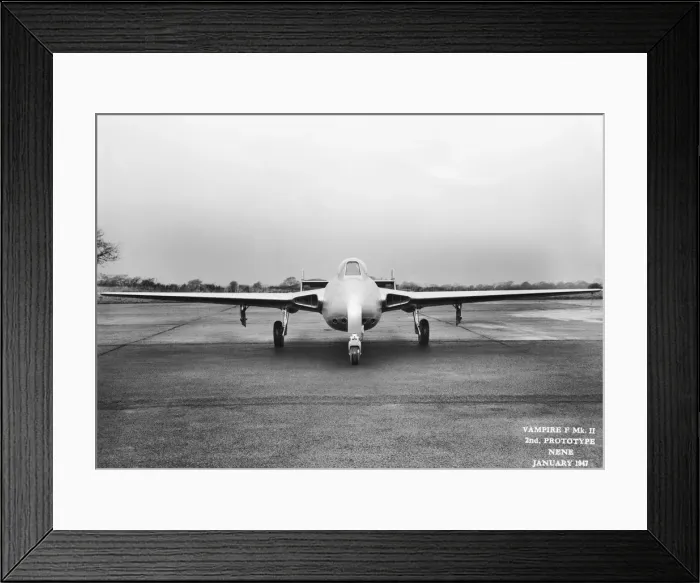 Framed Print : de Havilland DH-100 Vampire F-2 Framed Print : de Havilland DH-100 Vampire F-2