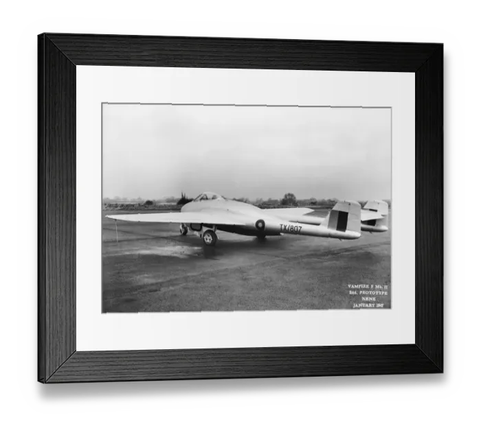 Framed Print : de Havilland DH-100 Vampire F-2 Framed Print : de Havilland DH-100 Vampire F-2