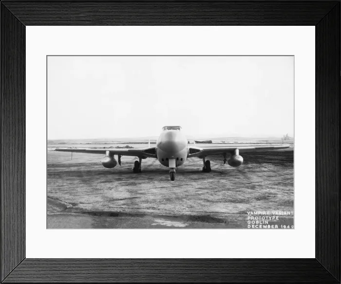 Framed Print : de Havilland DH-100 Vampire Framed Print : de Havilland DH-100 Vampire
