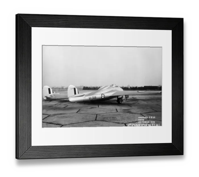 Framed Print : de Havilland DH-115 Vampire FB-51 Framed Print : de Havilland DH-115 Vampire FB-51