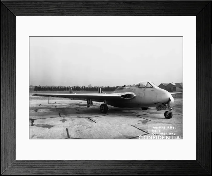 Framed Print : de Havilland DH-115 Vampire FB-51 Framed Print : de Havilland DH-115 Vampire FB-51