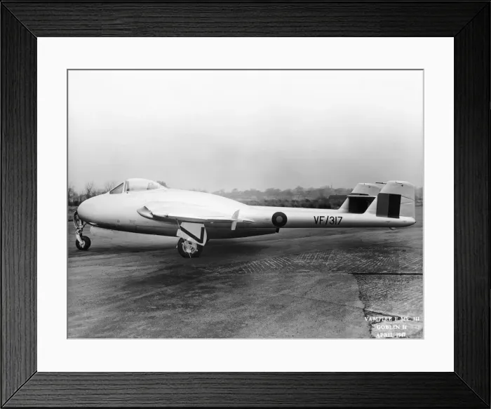 Framed Print : de Havilland DH-100 Vampire F-3 Framed Print : de Havilland DH-100 Vampire F-3