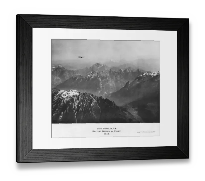 Framed Print : Biplane Flying over Snow-Covered Mountains 14th Wing Raf? Framed Print : Biplane Flying over Snow-Covered Mountains 14th Wing Raf?