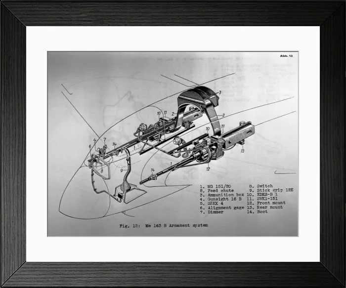 Framed Print : Messerschmitt Me-163B Komet Framed Print : Messerschmitt Me-163B Komet