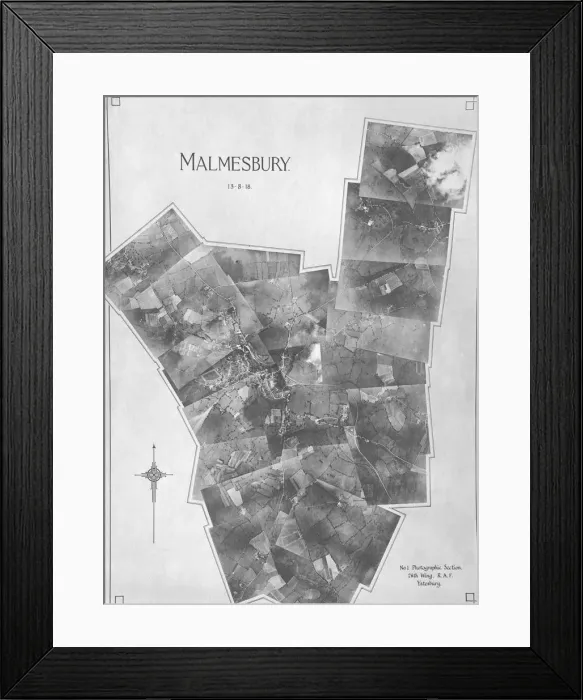 Framed Print : Overlapping Vertical Images of Malmsbury Aerial-Photogra? Framed Print : Overlapping Vertical Images of Malmsbury Aerial-Photogra?