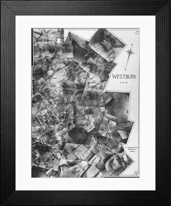 Framed Print : Overlapping Vertical Images of Westbury Aerial-Photograp? Framed Print : Overlapping Vertical Images of Westbury Aerial-Photograp?