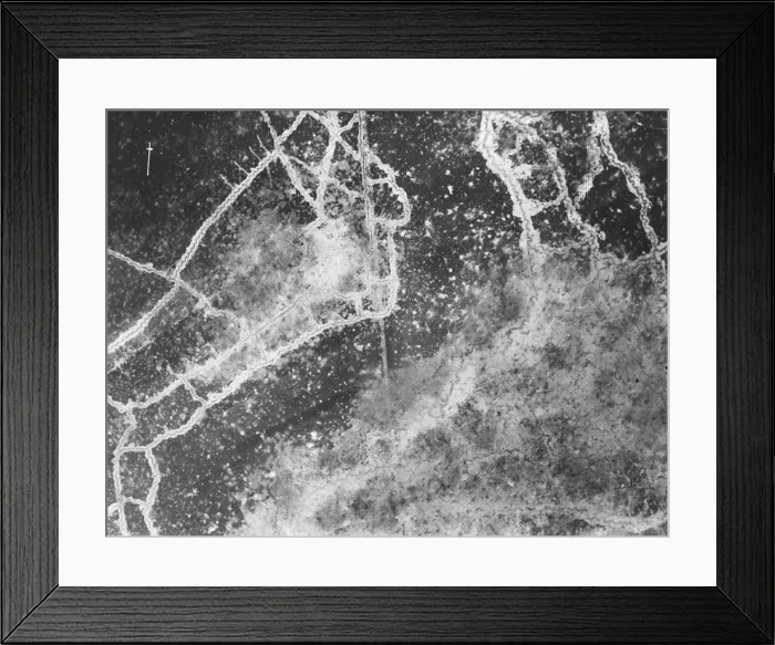 Framed Print : Vertical Aerial Photograph of Front-Line Trenches Aerial? Framed Print : Vertical Aerial Photograph of Front-Line Trenches Aerial?