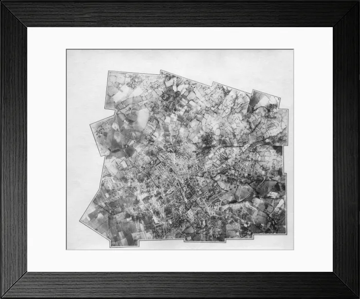 Framed Print : Overlapping Vertical Photographs of a Town Aerial-Photog? Framed Print : Overlapping Vertical Photographs of a Town Aerial-Photog?