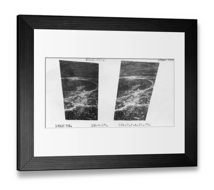 Framed Print : Stereoscopic Oblique Aerial Photography of a WW1 Battlef? Framed Print : Stereoscopic Oblique Aerial Photography of a WW1 Battlef?