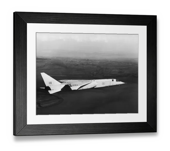 Framed Print : BAC TSR-2. Bac TSR-2 Supersonic Jet-Bomber Aircraft Flying on a Test-Flight Near Warton Framed Print : BAC TSR-2. Bac TSR-2 Supersonic Jet-Bomber Aircraft Flying on a Test-Flight Near Warton