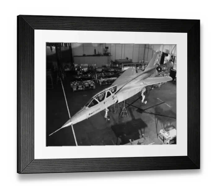 Framed Print : Dassault Mirage G Swing-Wing Prototype in a Hangar with ? Framed Print : Dassault Mirage G Swing-Wing Prototype in a Hangar with ?
