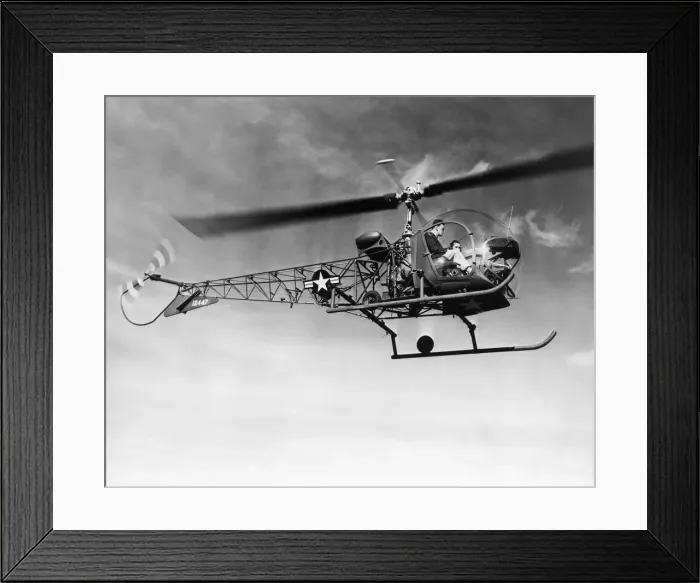Framed Print : Bell 47B Helicopter Framed Print : Bell 47B Helicopter