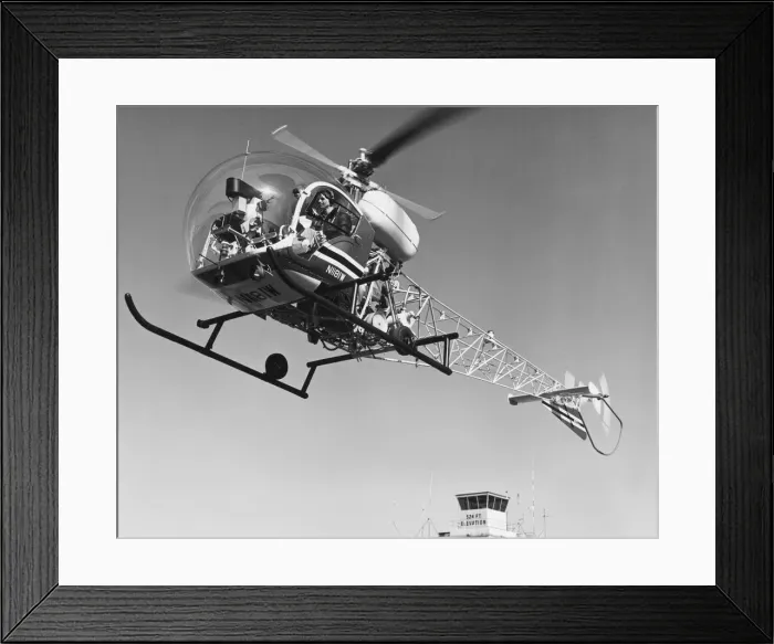 Framed Print : Bell 47 Sioux Helicopter Date: 1960s Framed Print : Bell 47 Sioux Helicopter Date: 1960s