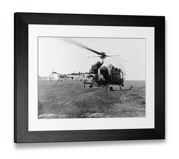 Framed Print : Bell 47 Sioux Helicopter Date: 1960s Framed Print : Bell 47 Sioux Helicopter Date: 1960s