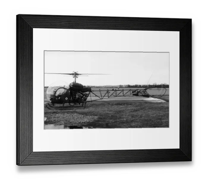 Framed Print : Bell 47 Sioux Helicopter Date: 1960s Framed Print : Bell 47 Sioux Helicopter Date: 1960s