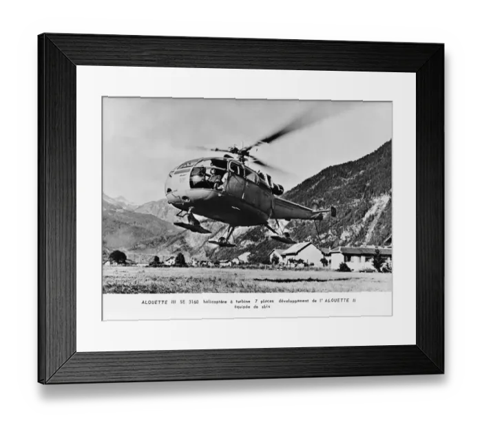 Framed Print : Aerospatiale SA-316 Alouette III / 3 Framed Print : Aerospatiale SA-316 Alouette III / 3