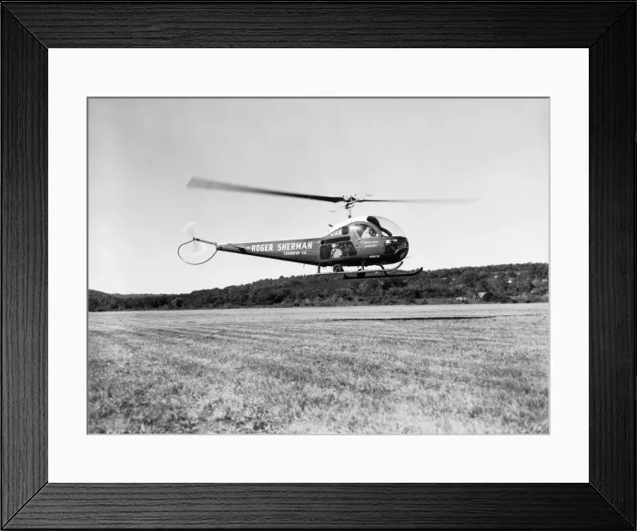 Framed Print : Bell 47B Helicopter
