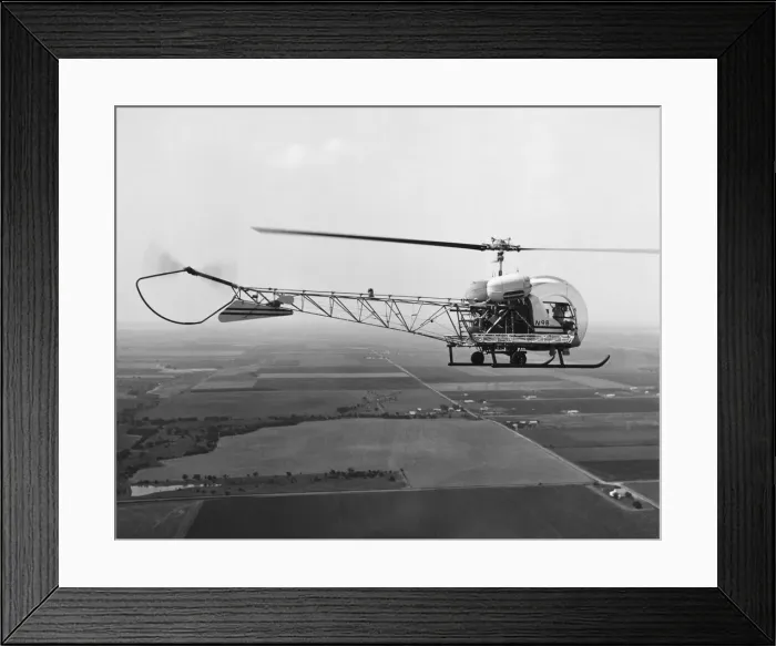 Framed Print : Bell 47 Sioux Helicopter Date: 1960s Framed Print : Bell 47 Sioux Helicopter Date: 1960s