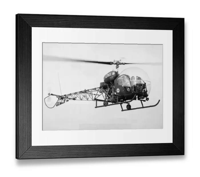 Framed Print : Bell 47 Sioux Helicopter Date: 1960s Framed Print : Bell 47 Sioux Helicopter Date: 1960s