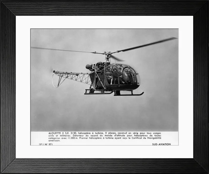 Framed Print : Aerospatiale SA-315 Alouette II / 2 Framed Print : Aerospatiale SA-315 Alouette II / 2