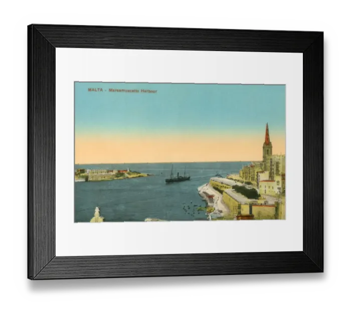 Framed Print : Malta - Marsamuscetto Harbour Framed Print : Malta - Marsamuscetto Harbour