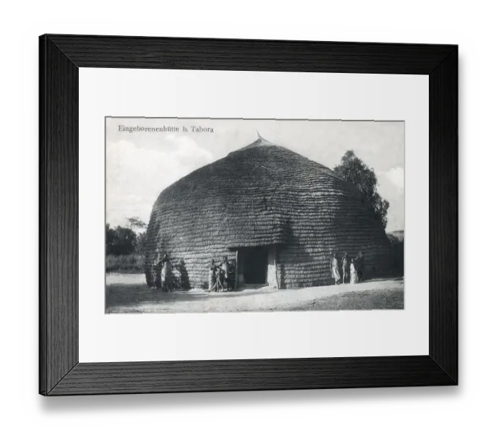 Framed Print : Tanzania - Tabora - Traditional local (large) hut Framed Print : Tanzania - Tabora - Traditional local (large) hut