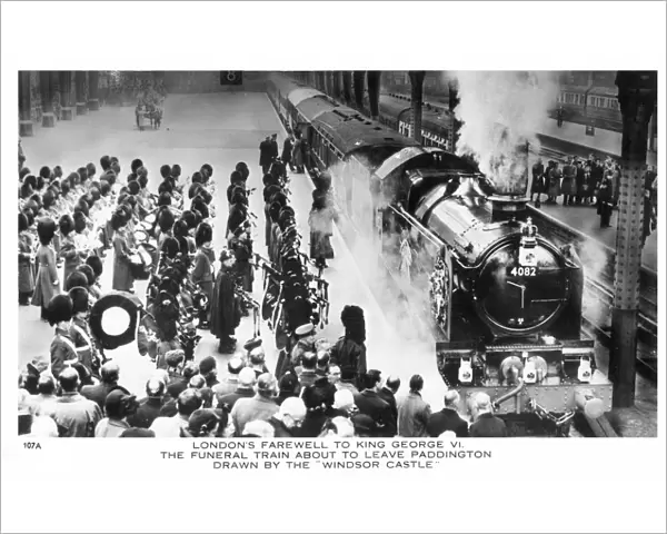 Londons Farewell to King George VI - Paddington Station