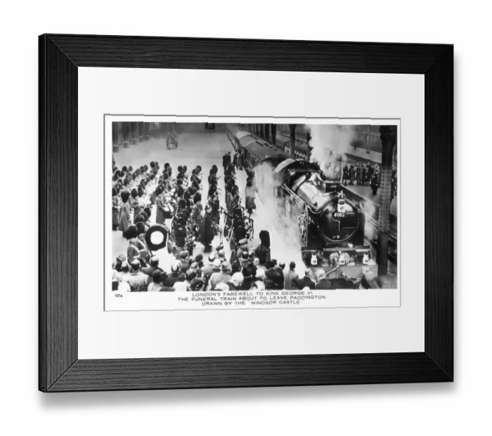 Framed Print : Londons Farewell to King George VI - Paddington Station Framed Print : Londons Farewell to King George VI - Paddington Station