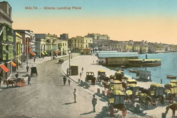 Silema, Malta - View of the long promenade