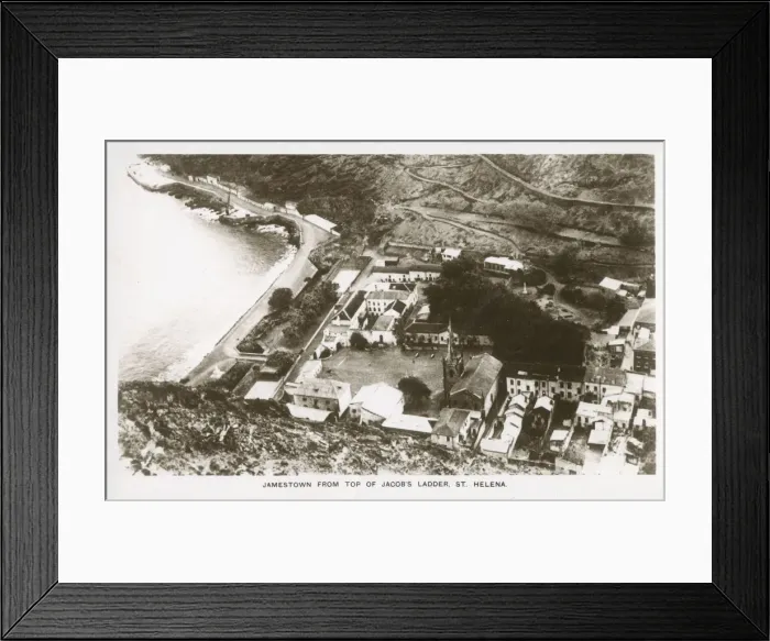 Framed Print : Jamestown, St Helena - view from the sea Framed Print : Jamestown, St Helena - view from the sea