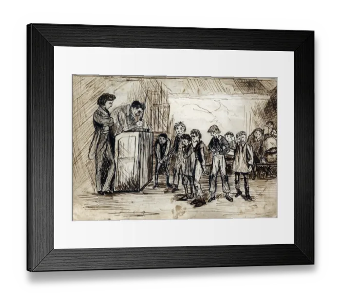 Framed Print : Nicholas Nickleby as an assistant to Wackford Squeers Framed Print : Nicholas Nickleby as an assistant to Wackford Squeers