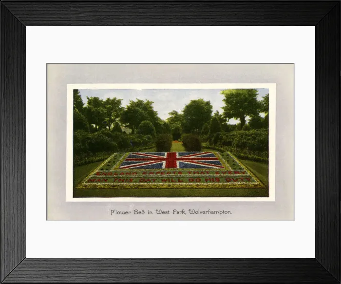 Framed Print : Wolverhampton, Staffordshire - Patriotic Flowerbed Planting Framed Print : Wolverhampton, Staffordshire - Patriotic Flowerbed Planting