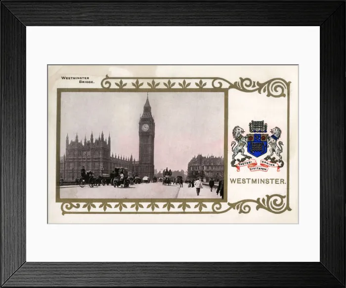 Framed Print : Westminster Bridge and Parliament, London Framed Print : Westminster Bridge and Parliament, London