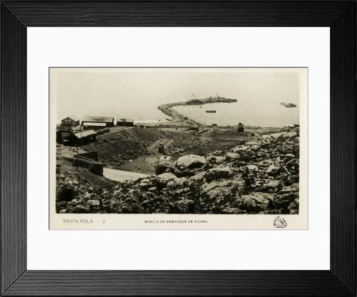 Framed Print : Santa Pola, Spain - Stone loading dock Framed Print : Santa Pola, Spain - Stone loading dock