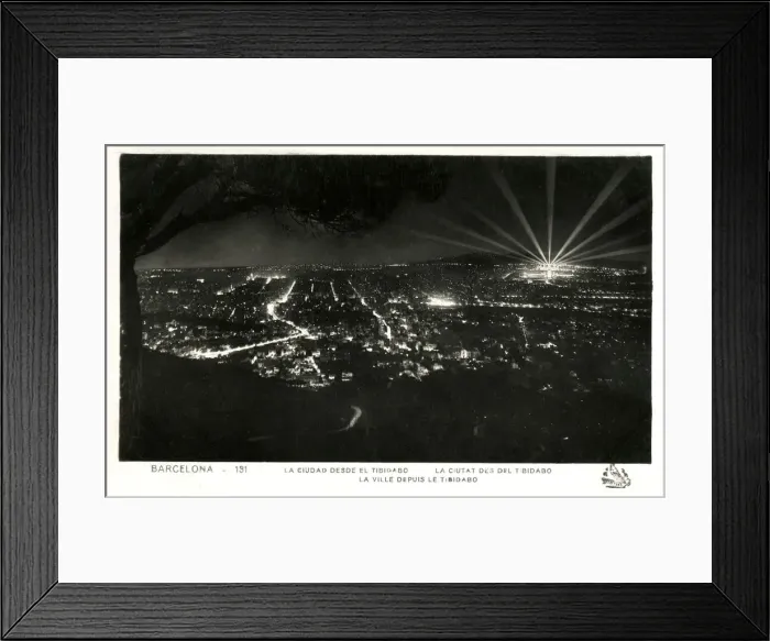 Framed Print : Barcelona, Spain at night from Tibidabo Mountain Framed Print : Barcelona, Spain at night from Tibidabo Mountain
