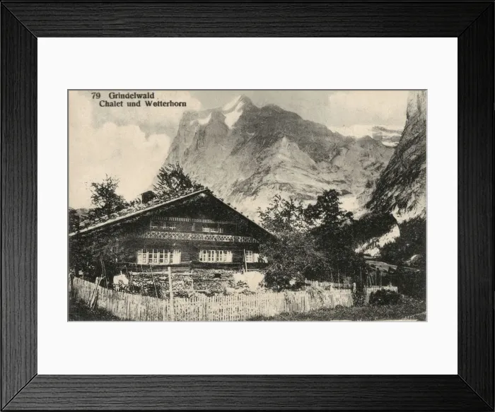 Framed Print : Chalet below the Wetterhorn, Grindelwald, Switzerland Framed Print : Chalet below the Wetterhorn, Grindelwald, Switzerland