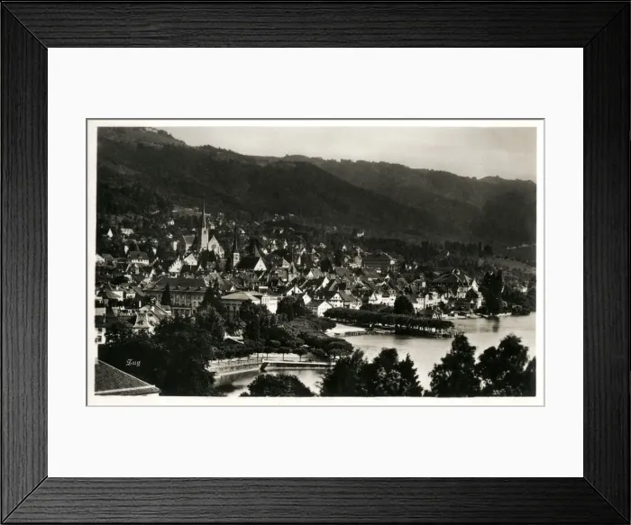 Framed Print : Switzerland - Zug - view from the Zugersee Framed Print : Switzerland - Zug - view from the Zugersee