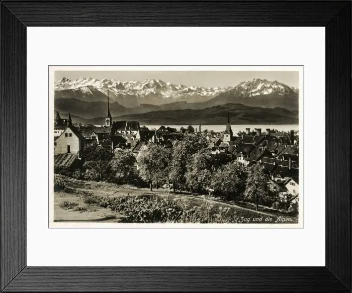 Framed Print : Switzerland - Zug and view toward the Alps Framed Print : Switzerland - Zug and view toward the Alps