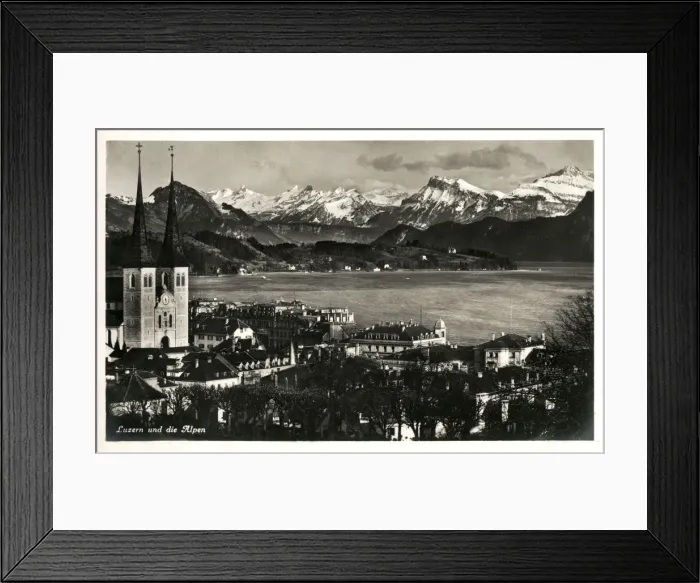 Framed Print : Switzerland - Lucerne and the Alps Framed Print : Switzerland - Lucerne and the Alps
