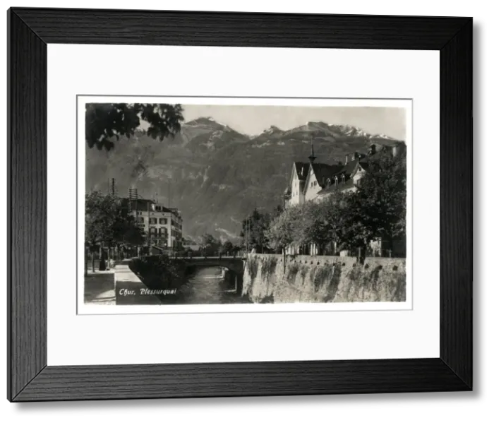 Framed Print : Switzerland - Chur - the riverbank of the Plessur River Framed Print : Switzerland - Chur - the riverbank of the Plessur River
