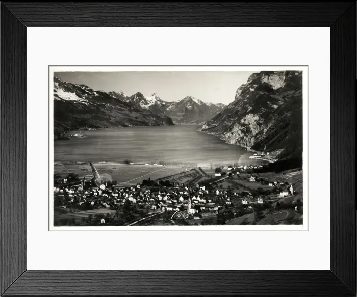 Framed Print : Switzerland - Wallenstadt - Lake Walen Framed Print : Switzerland - Wallenstadt - Lake Walen