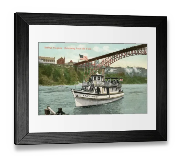 Framed Print : Steamboat Maid of the Mist - Niagara Falls Tourist boat Framed Print : Steamboat Maid of the Mist - Niagara Falls Tourist boat