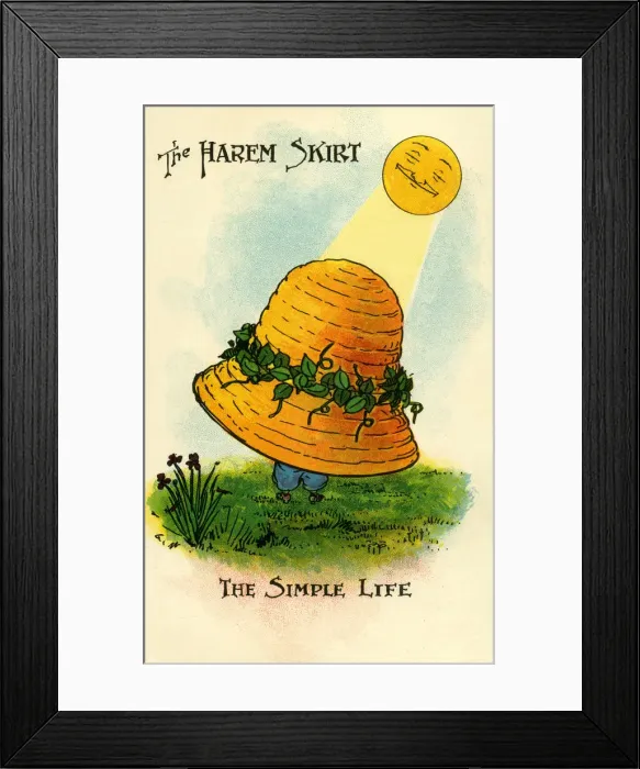 Framed Print : Harem Skirt - Enormous Hat Framed Print : Harem Skirt - Enormous Hat