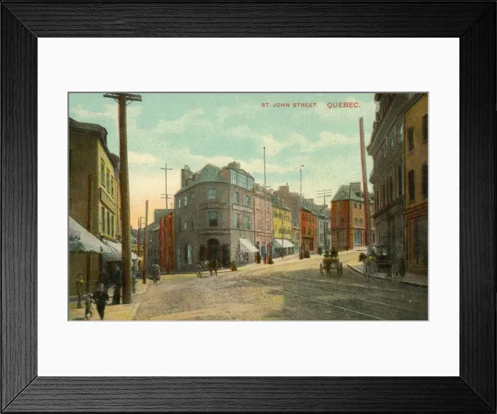 Framed Print : St John Street, Quebec, Canada Framed Print : St John Street, Quebec, Canada