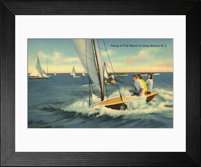 Framed Print : Sailing at Long Branch, New Jersey, USA Framed Print : Sailing at Long Branch, New Jersey, USA
