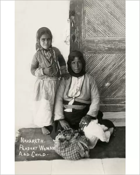 Nazareth, Israel - Peasant Woman and Daughter