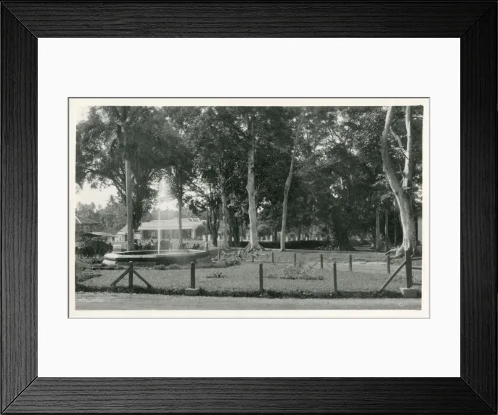 Framed Print : Java, Indonesia - public park with fountain